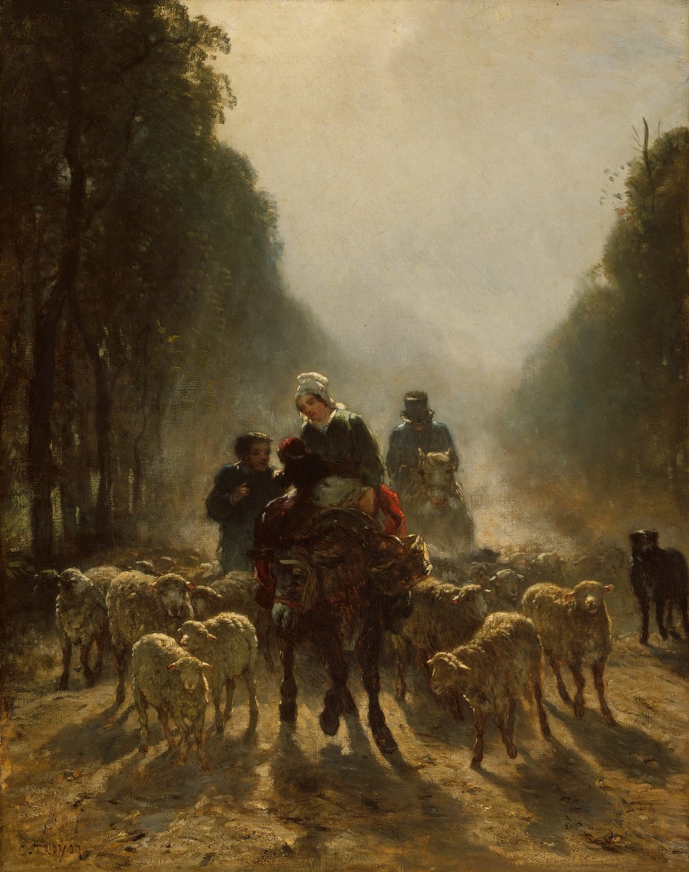 Vägen till marknaden, 185859. av Constant Troyon