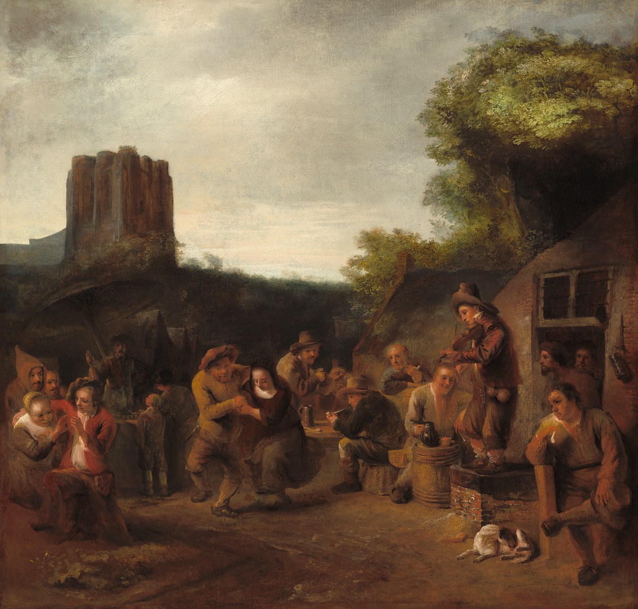 Gemytlighet nära värdshuset, ca 1650 av Constantin Daniel van Renesse