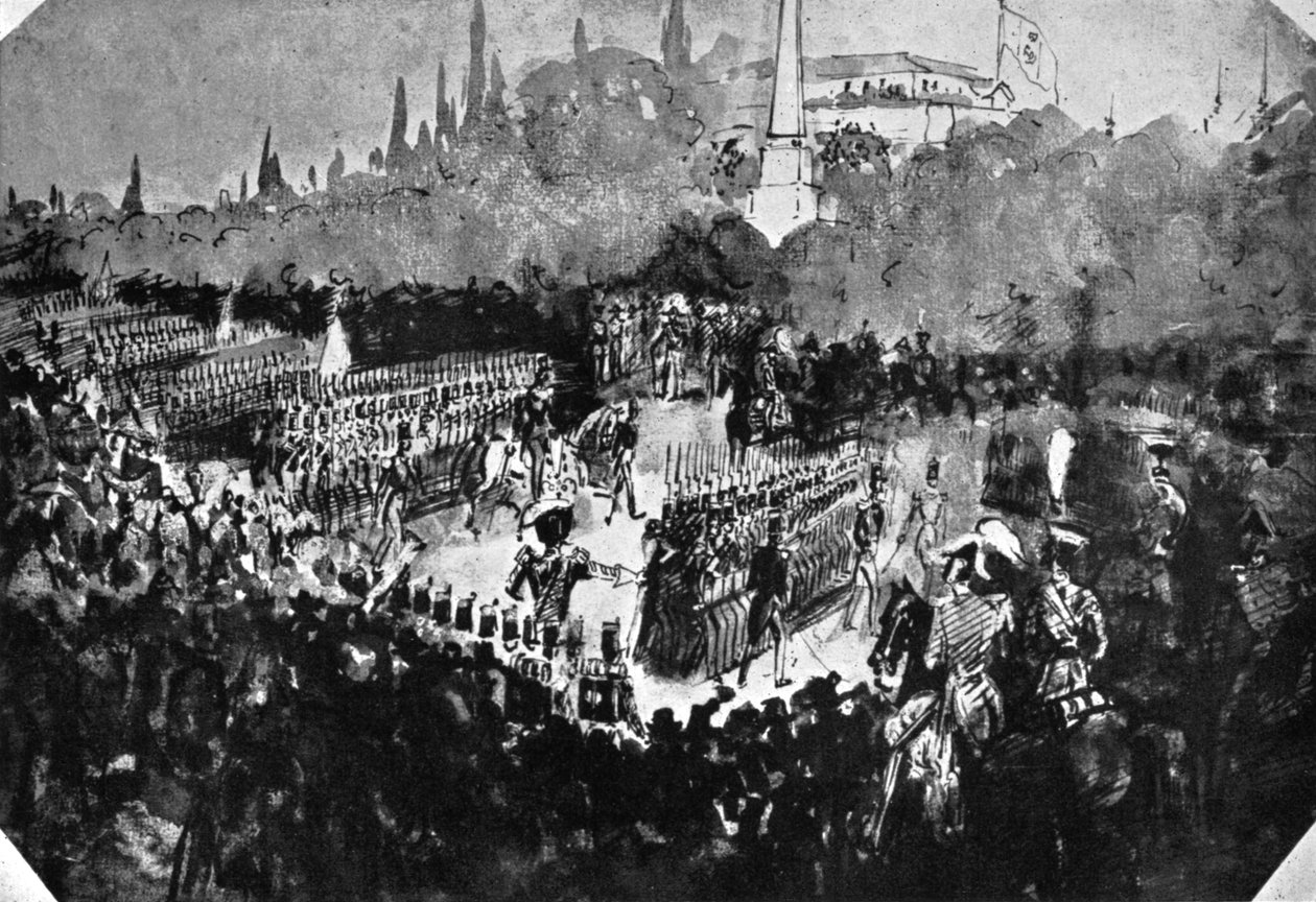 En recension i Madrid, 1930. av Constantin Guys