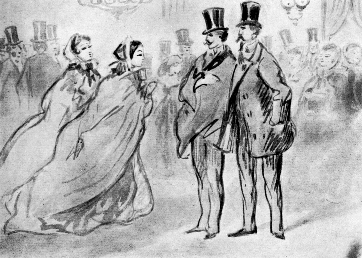 Församlingen, 1800-talet, 1930. av Constantin Guys