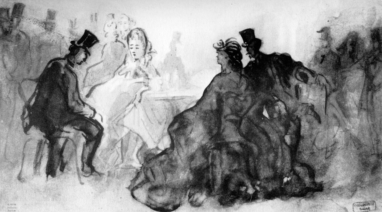 På kabarén, 1800-talet, 1930. av Constantin Guys