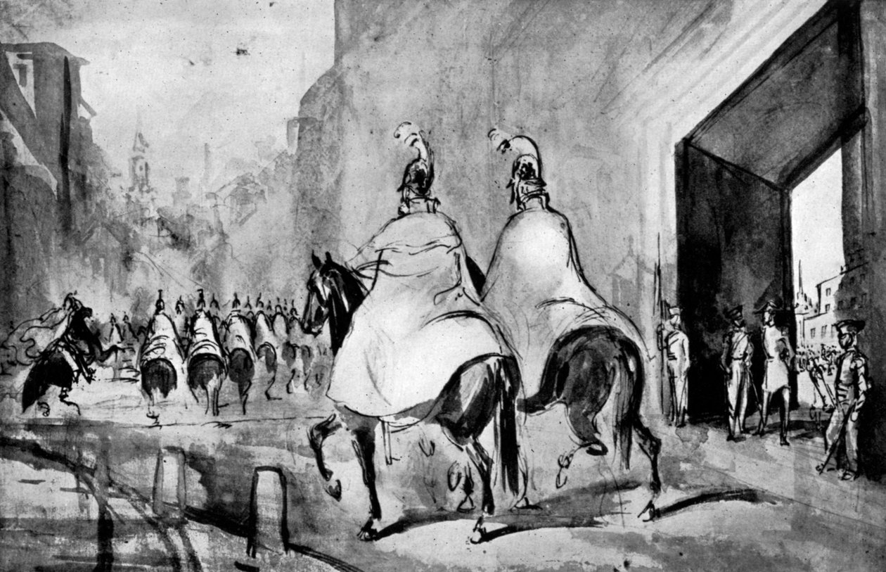 Cuirassiers, 1800-talet, 1930 av Constantin Guys