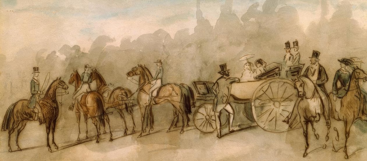 Den kejserliga vedeldade daumont av Constantin Guys