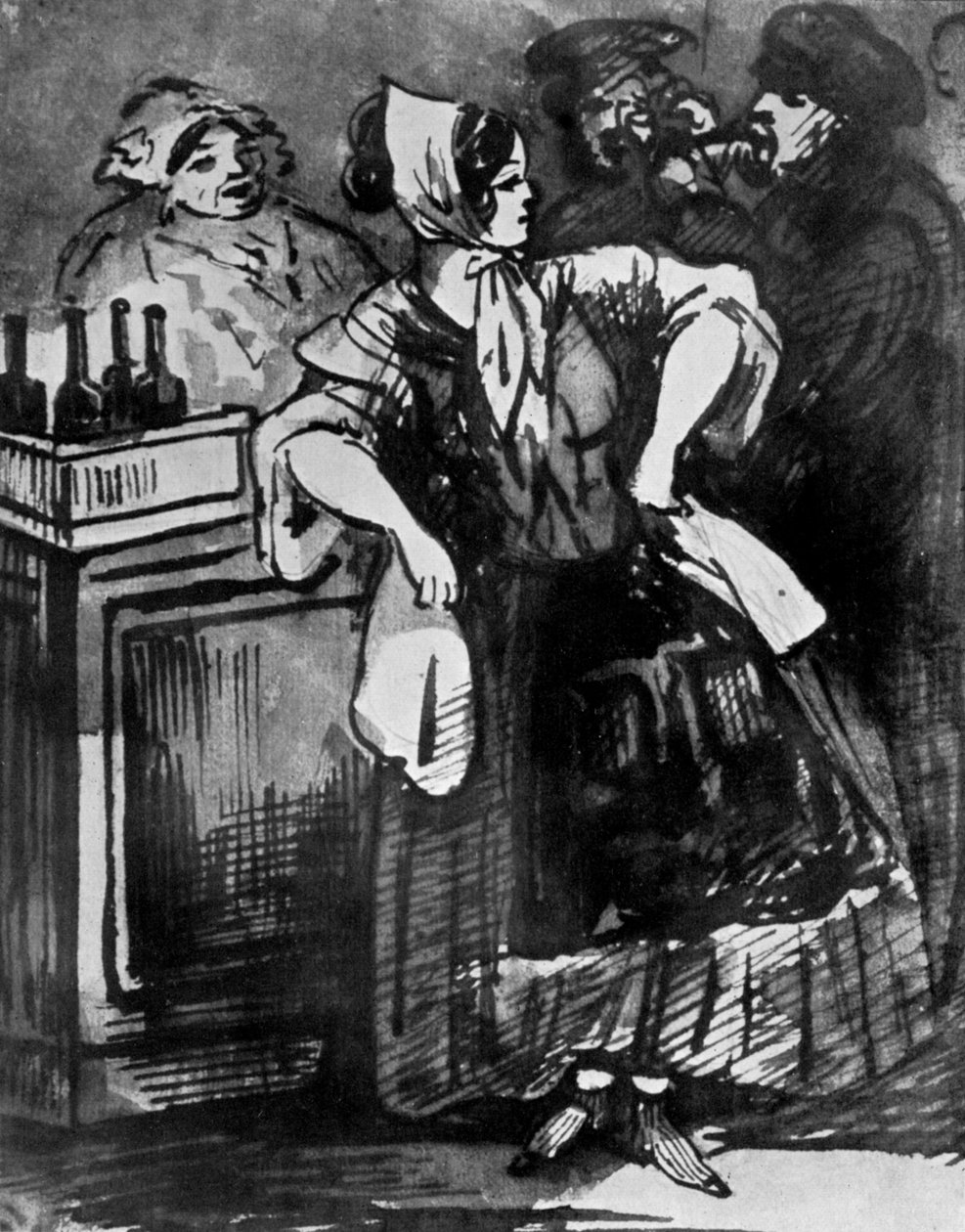 Le Comptoir, 1800-talet, 1930. av Constantin Guys