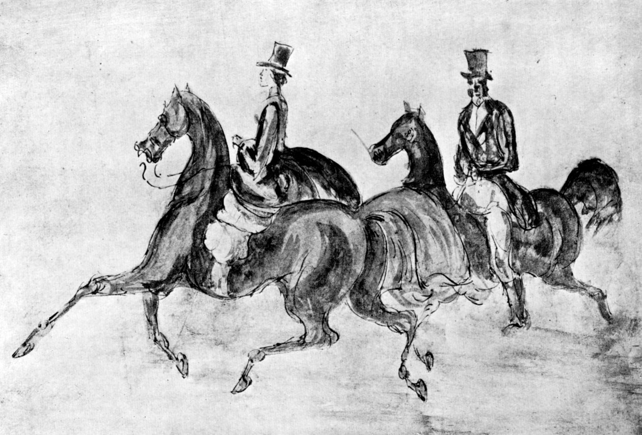 Ryttarna, 1930. av Constantin Guys