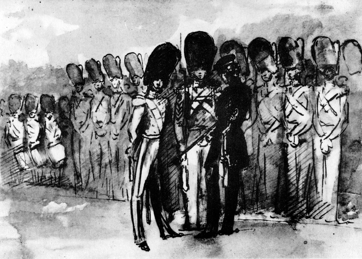 På paraden, 1930. av Constantin Guys