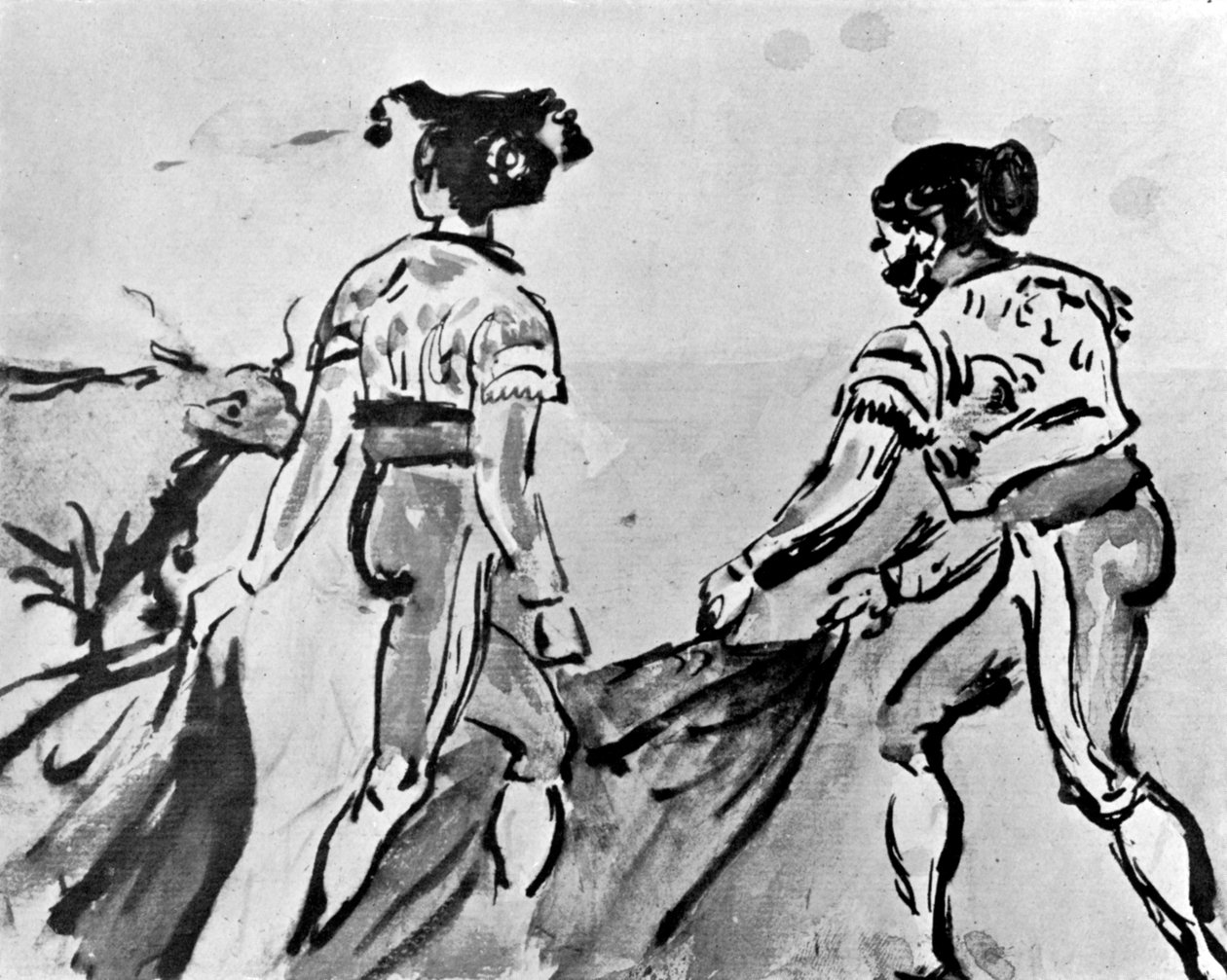 Tjurfäktningen, 1800-talet, 1930. av Constantin Guys