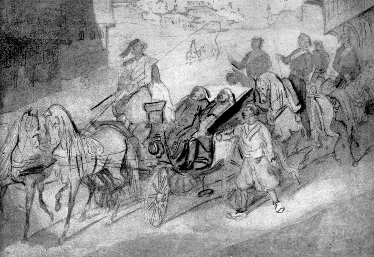 Turkiska tjänstemän, 1930 av Constantin Guys