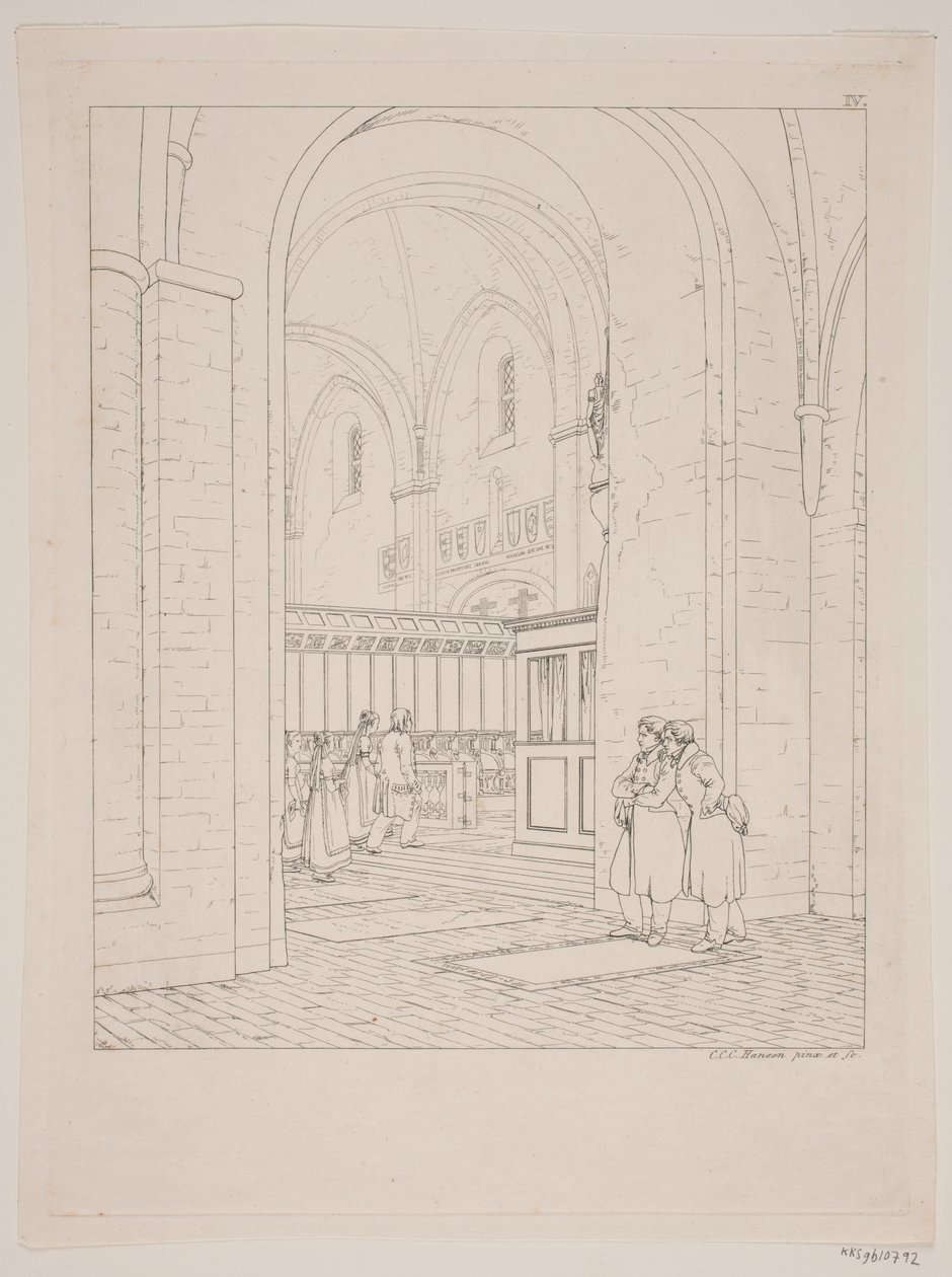 Dansk: En del av kören i Ringsted kyrka av Constantin Hansen