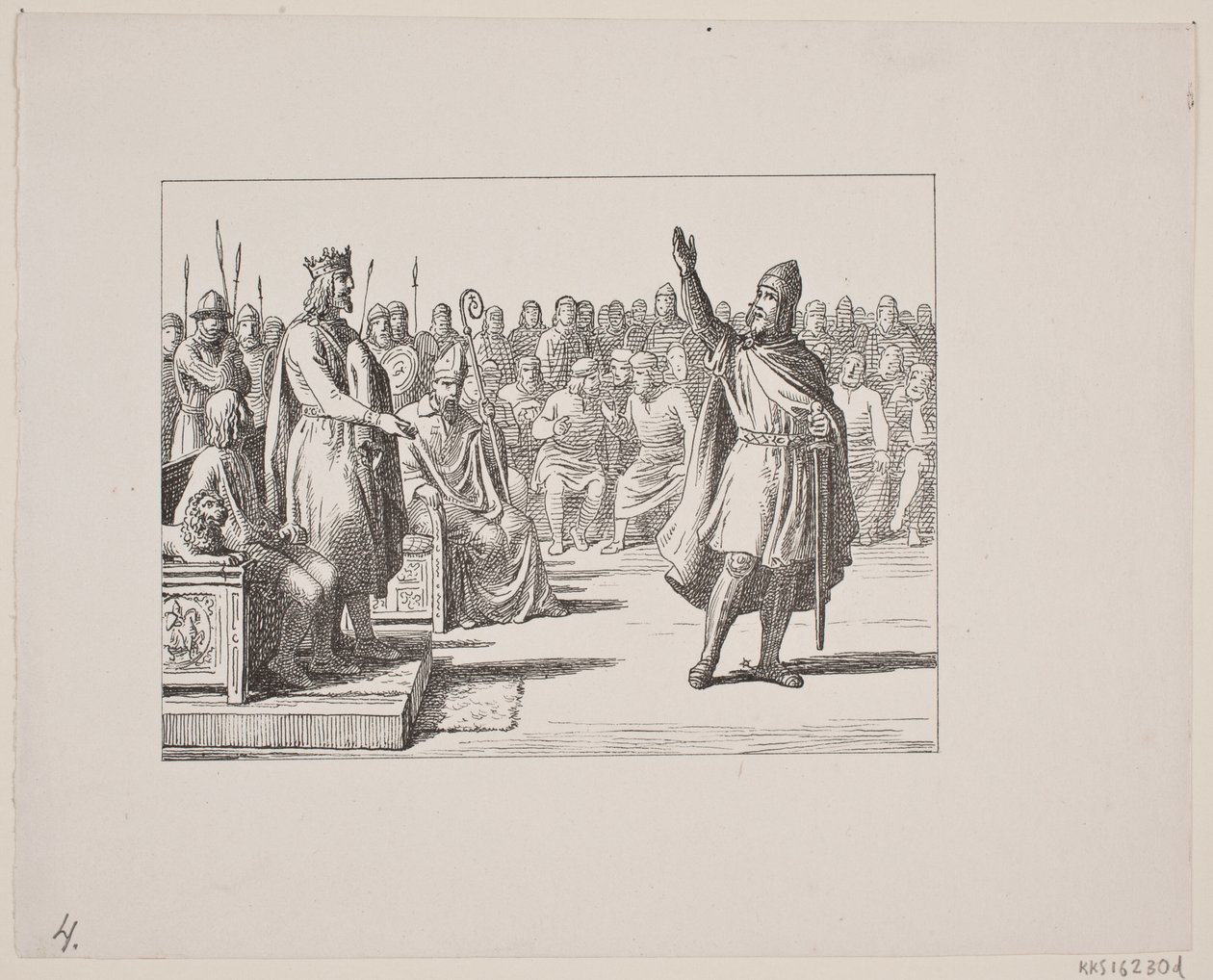 Illustration för Svend Grundtvig, "Marsk Stig: Dansk folkvisa från 1200-talet", 1861 av Constantin Hansen