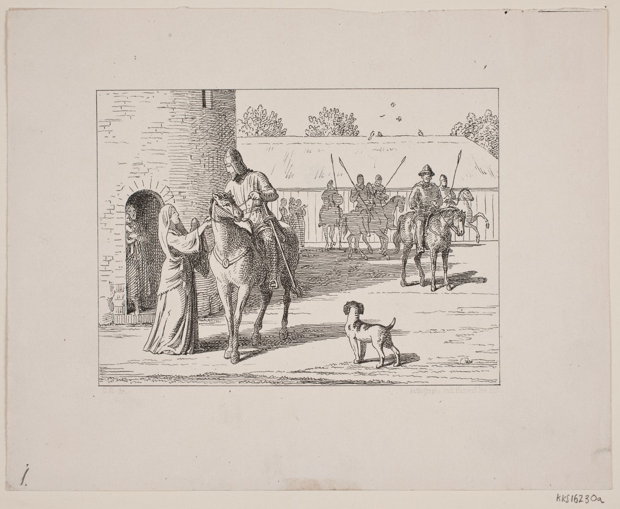 Illustration för Svend Grundtvig, "Marsk Stig: Dansk folkvisa från 1200-talet", 1861 av Constantin Hansen