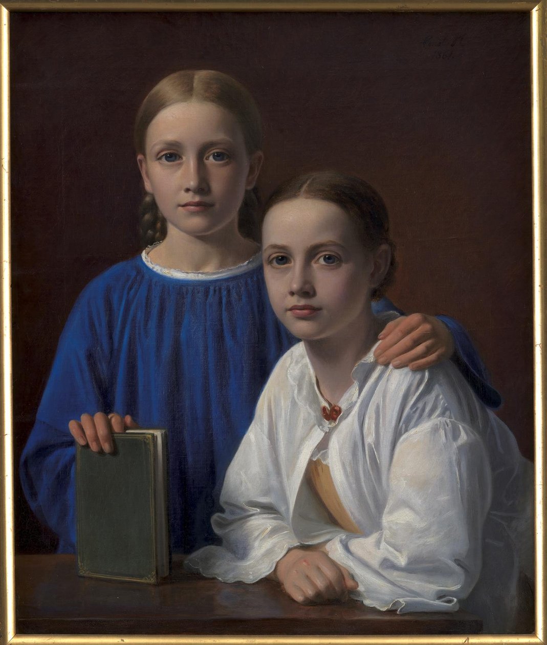 Meta Magdalene Hammerich och Konstnärens dotter Kristiane Konstantin Hansen av Constantin Hansen