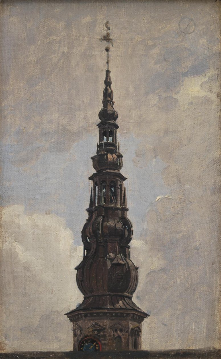 Kronborgs slotts stora spira. Studie av Constantin Hansen