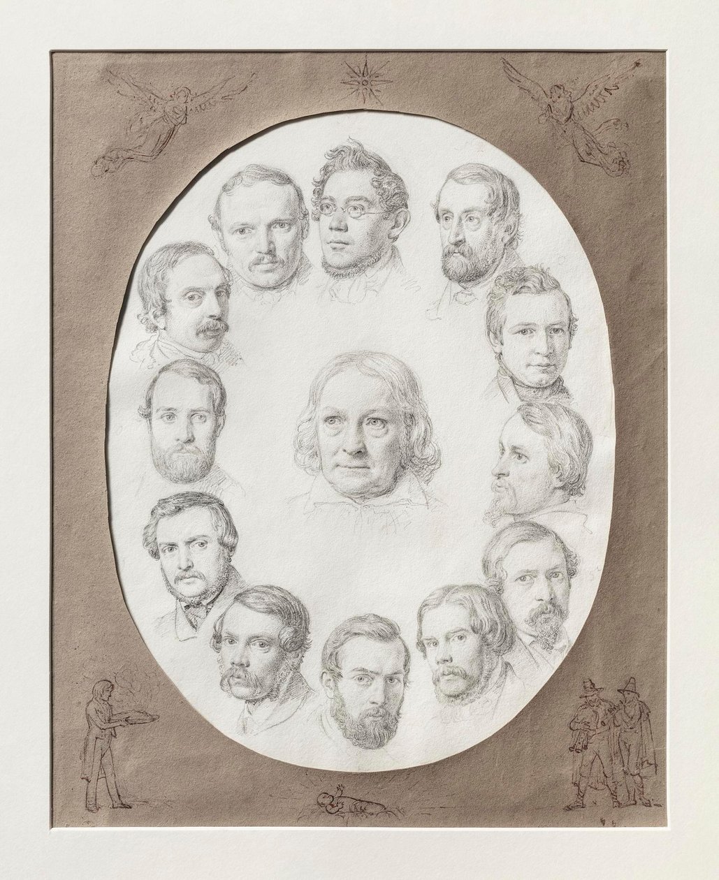 Thorvaldsen bland landsmän julafton 1841 i Rom av Constantin Hansen