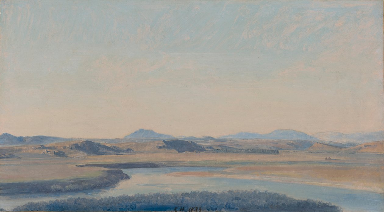 Tiberlandskap nära Acqua Acetosa av Constantin Hansen