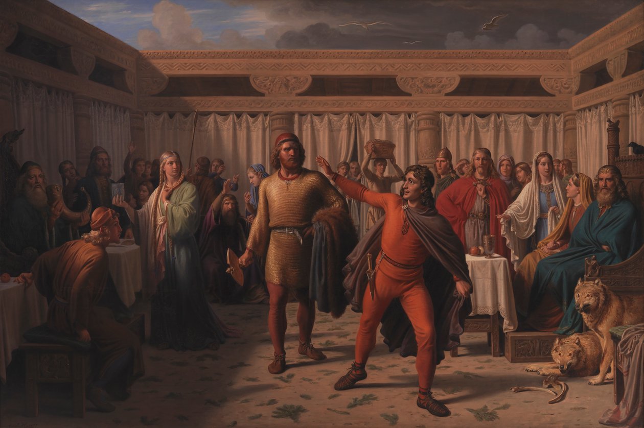 Ægirs högtid, 1857 av Constantin Hansen