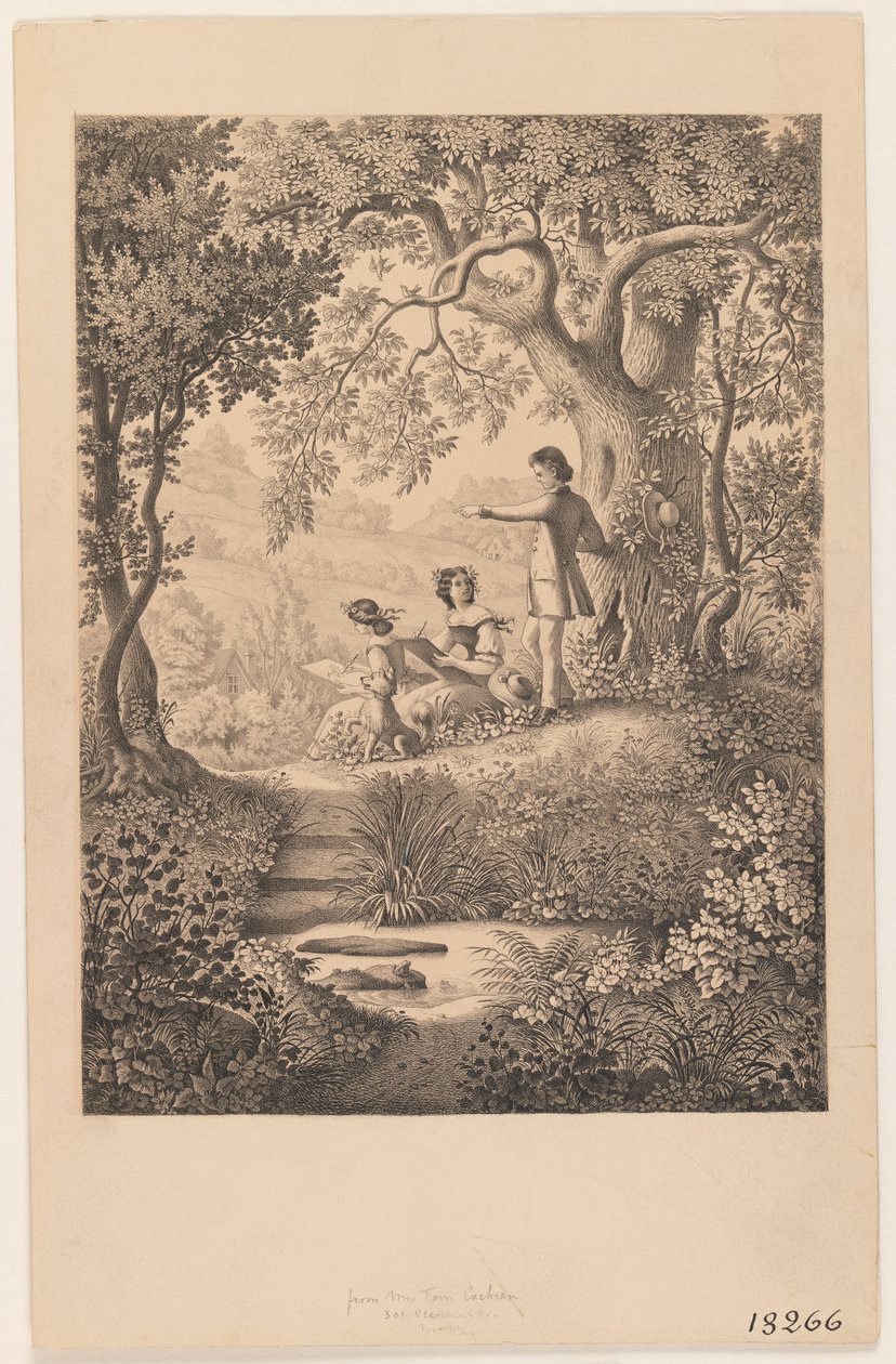 En teckningslektion, 1865 (recto of 375816) av Constantine Hertzberg
