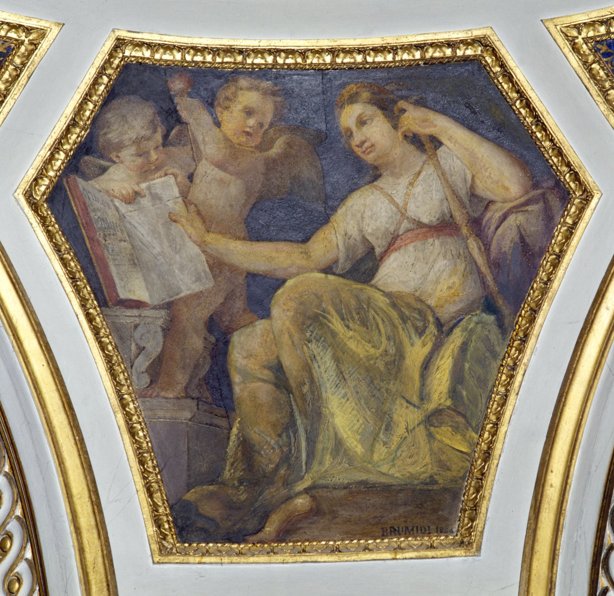 La Sapienza (de fyra kardinaldygderna) av Constantino Brumidi