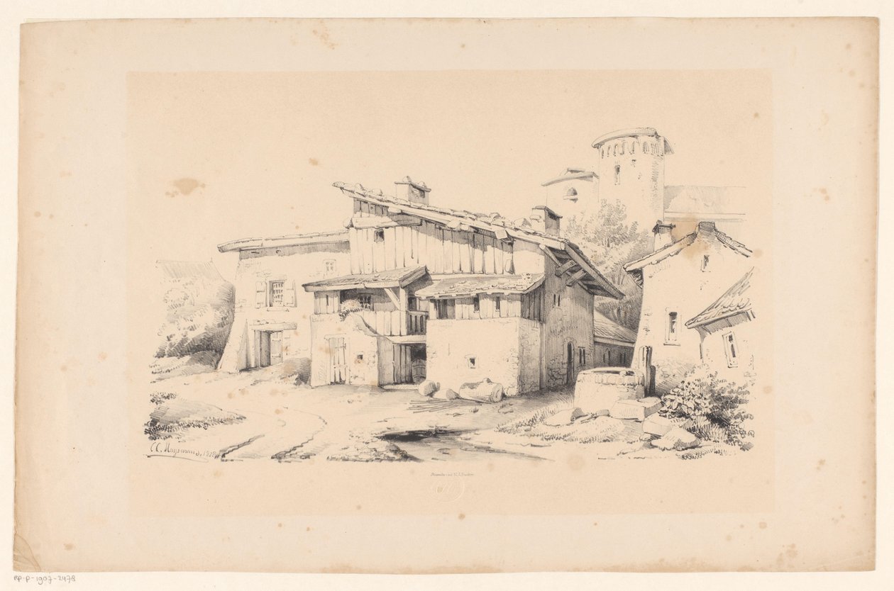 Hus och torn The Landscape (serietitel) av Constantinus Cornelis Huysmans