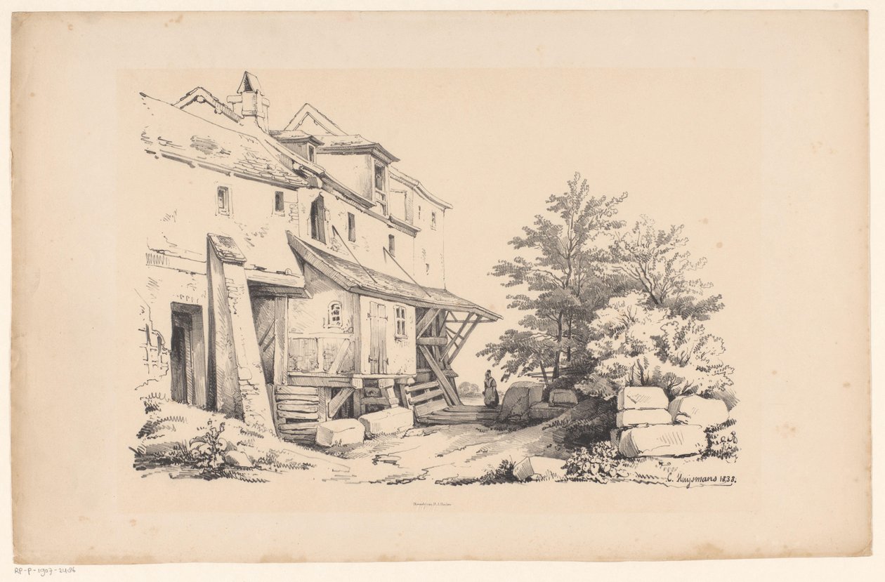 Hus i ett stenigt landskap The Landscape (serietitel) av Constantinus Cornelis Huysmans