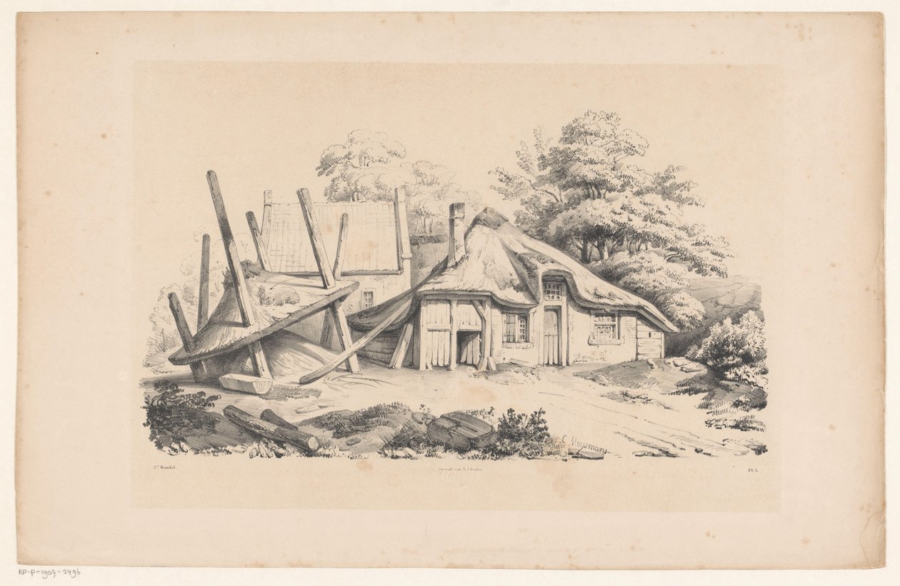Förfallen gård The Landscape (serietitel) av Constantinus Cornelis Huysmans