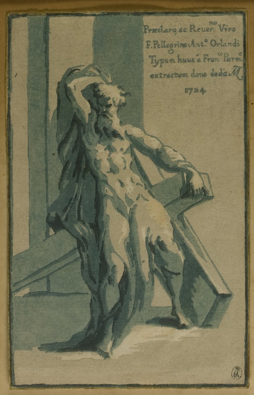 Sankt Andreas sittande på sitt kors av Conte Antonio Maria Zanetti the Elder