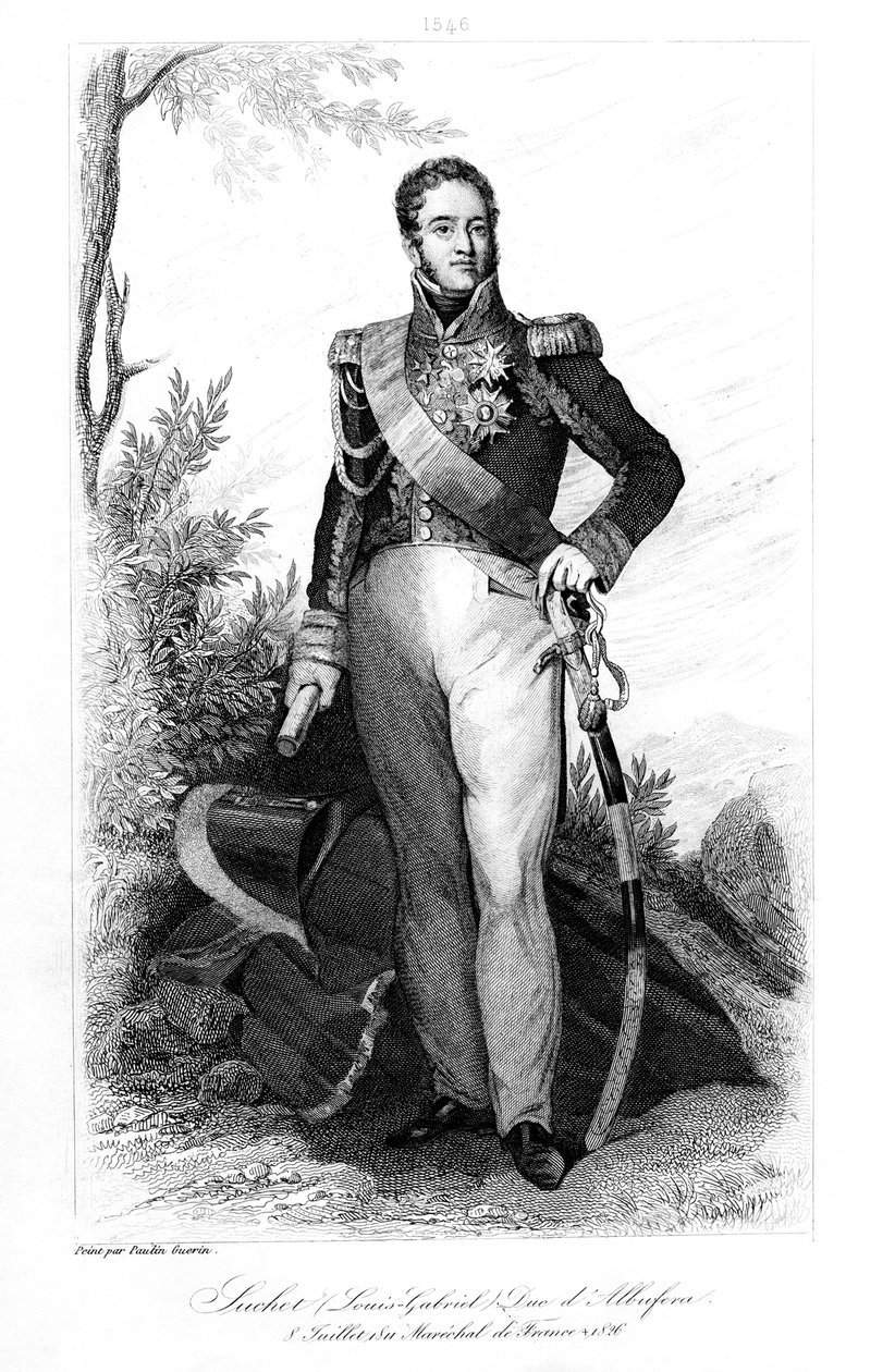 Louis Gabriel Suchet 1770-1826, hertig dAlbufera da Valencia och marskalk av Frankrike, 1839. av Contenau