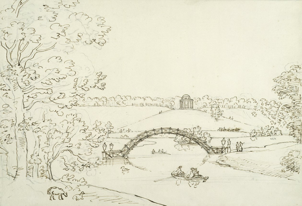 Stourhead, ca 1780-talet (penna och bläck på papper) av Copplestone Warre Bamfylde