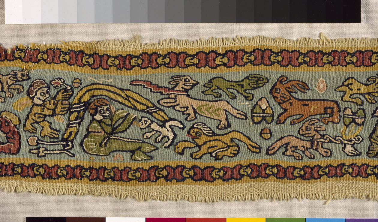 Polykrom textil, 400-1100-talet (gobeläng) (se även 114253) av Coptic