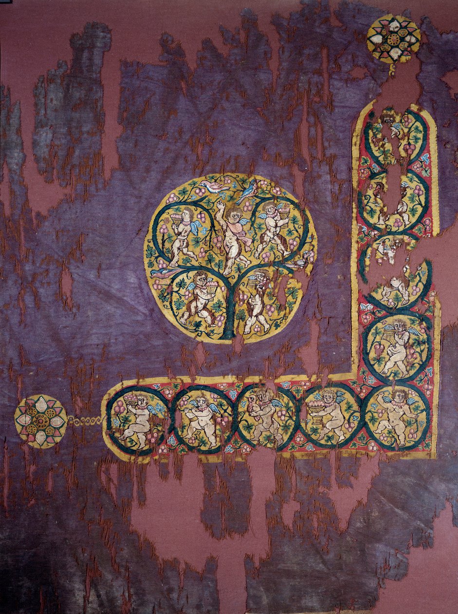 Koptisk konst: Hanging with Harvest Love (300-talet e.Kr.), Paris, Musee Du Louvre av Coptic Coptic