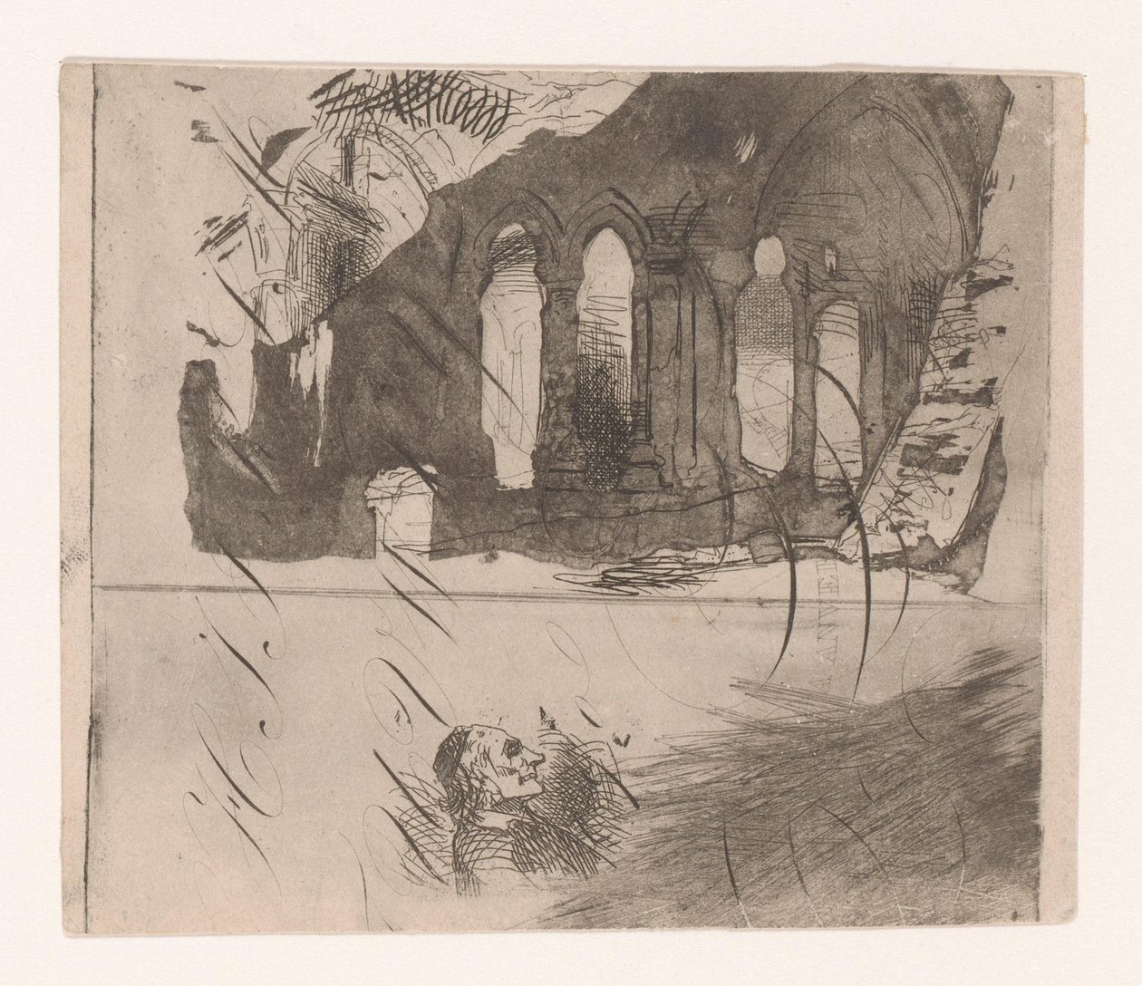 Ruinerna av ett kloster av Corneille Seghers
