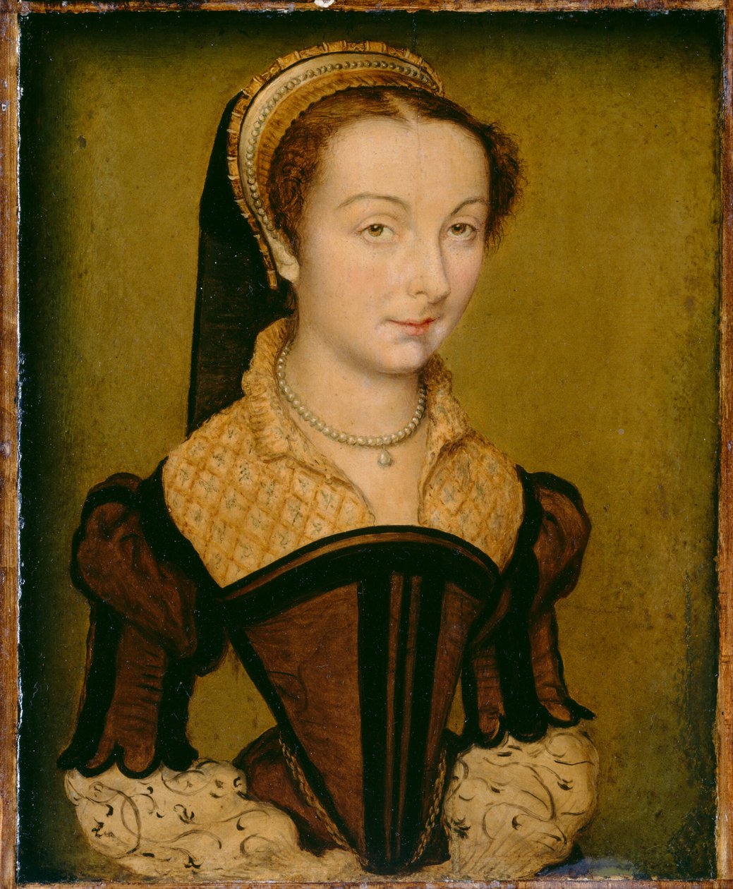Porträtt av Louise de Halluin, dame de Cipierre av Corneille de Lyon
