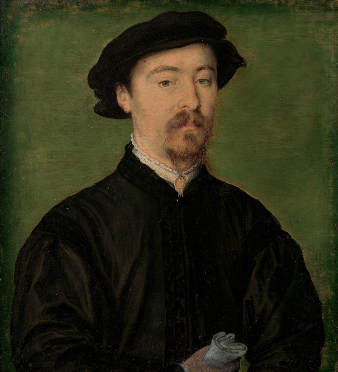 Porträtt av en man med handskar, 1540-45. av Corneille de Lyon