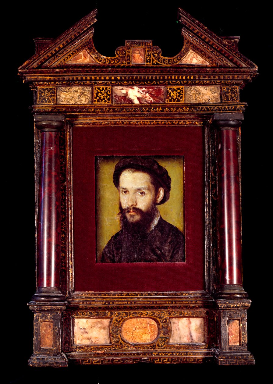 Porträtt av Clement des Marets dit Marot (1496-1544) fransk poet. Målning av Corneille De Lyon (Corneille de Haag) (1500/1510-1574) Sön. 0,12 x 0,10 m. 1500-talet. av Corneille de la  Haye