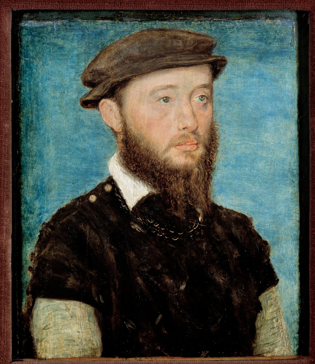 Porträtt av Jean de Bourbon Vendome, greve av Soissons och Enghien (1528-1557) Trämålning av Corneille De Lyon (Corneille de La Haye) (1500/1510-1574) av Corneille de la  Haye