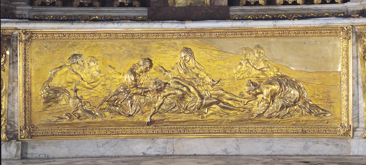 Pieta, från det kungliga kapellet (förgylld brons) av Corneille van Cleve