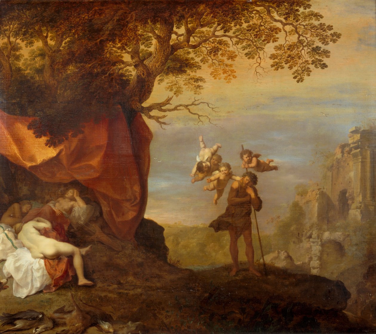 Cimon and Iphigenia av Cornelis van Poelenburch