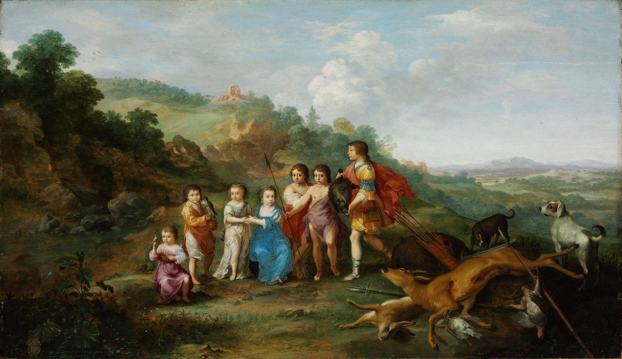 The Seven Children of the Winterking av Cornelis van Poelenburch