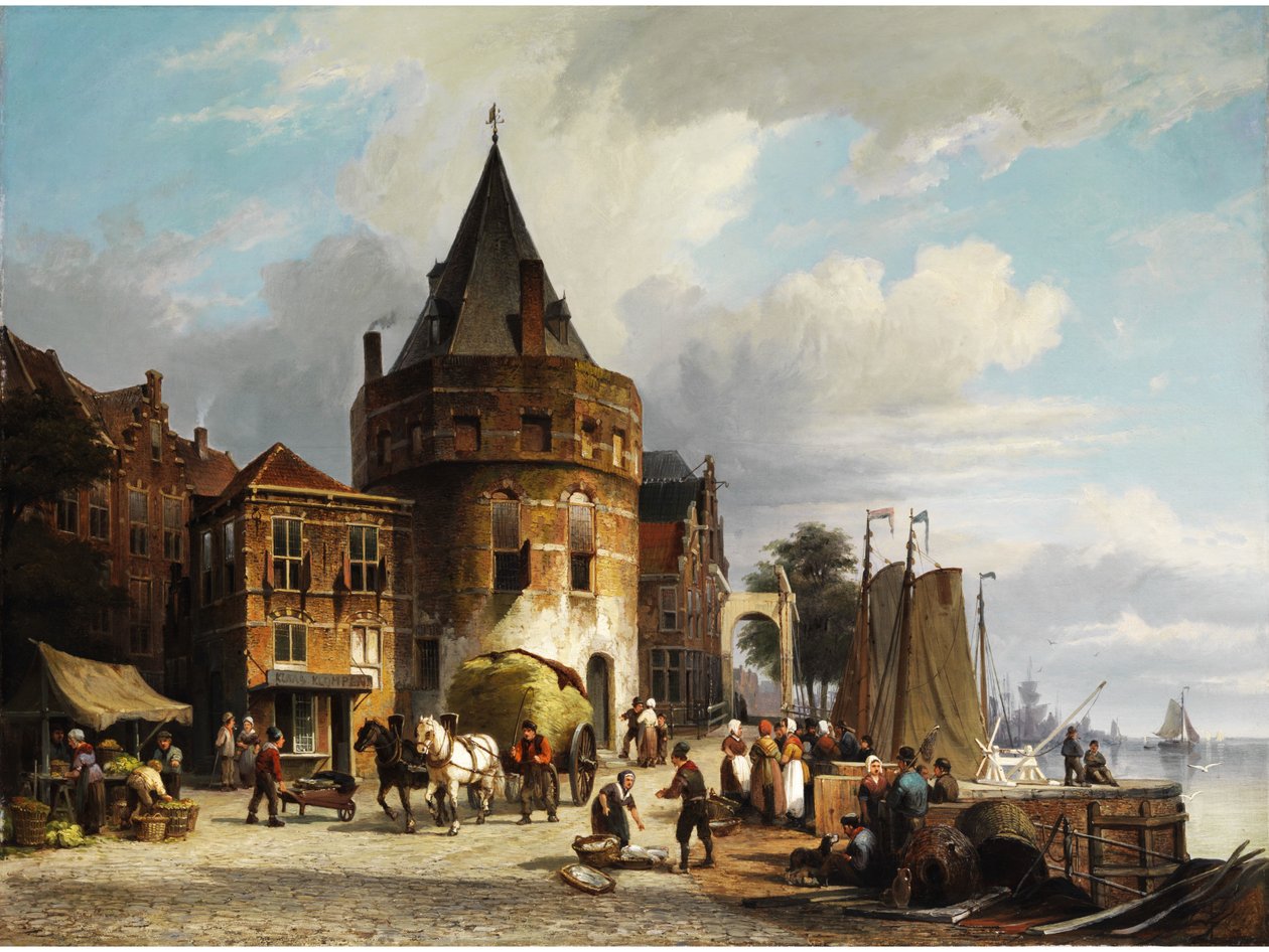 Der Schreiersturm in Amsterdam av Cornelis Christiaan Dommersen