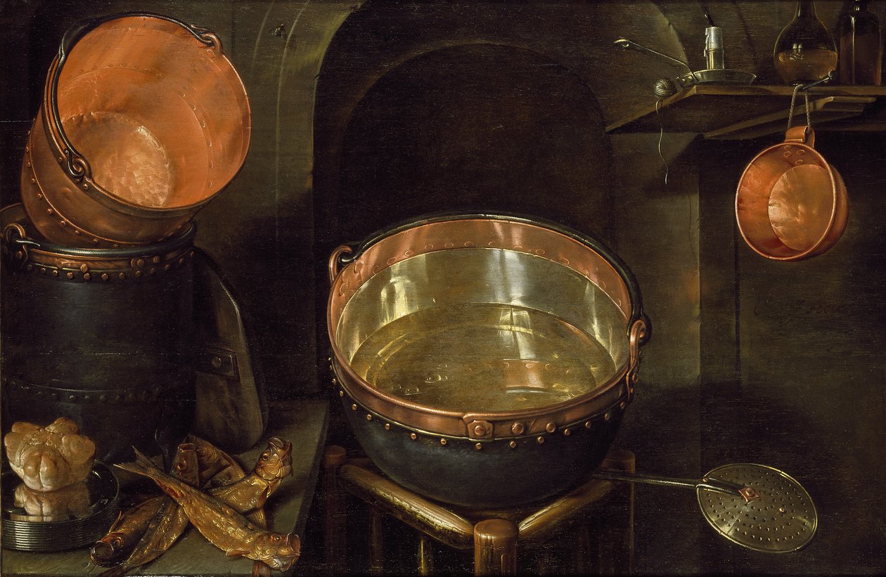 Stilleben av köksredskap, 1600-talet av Cornelis Jacobsz
