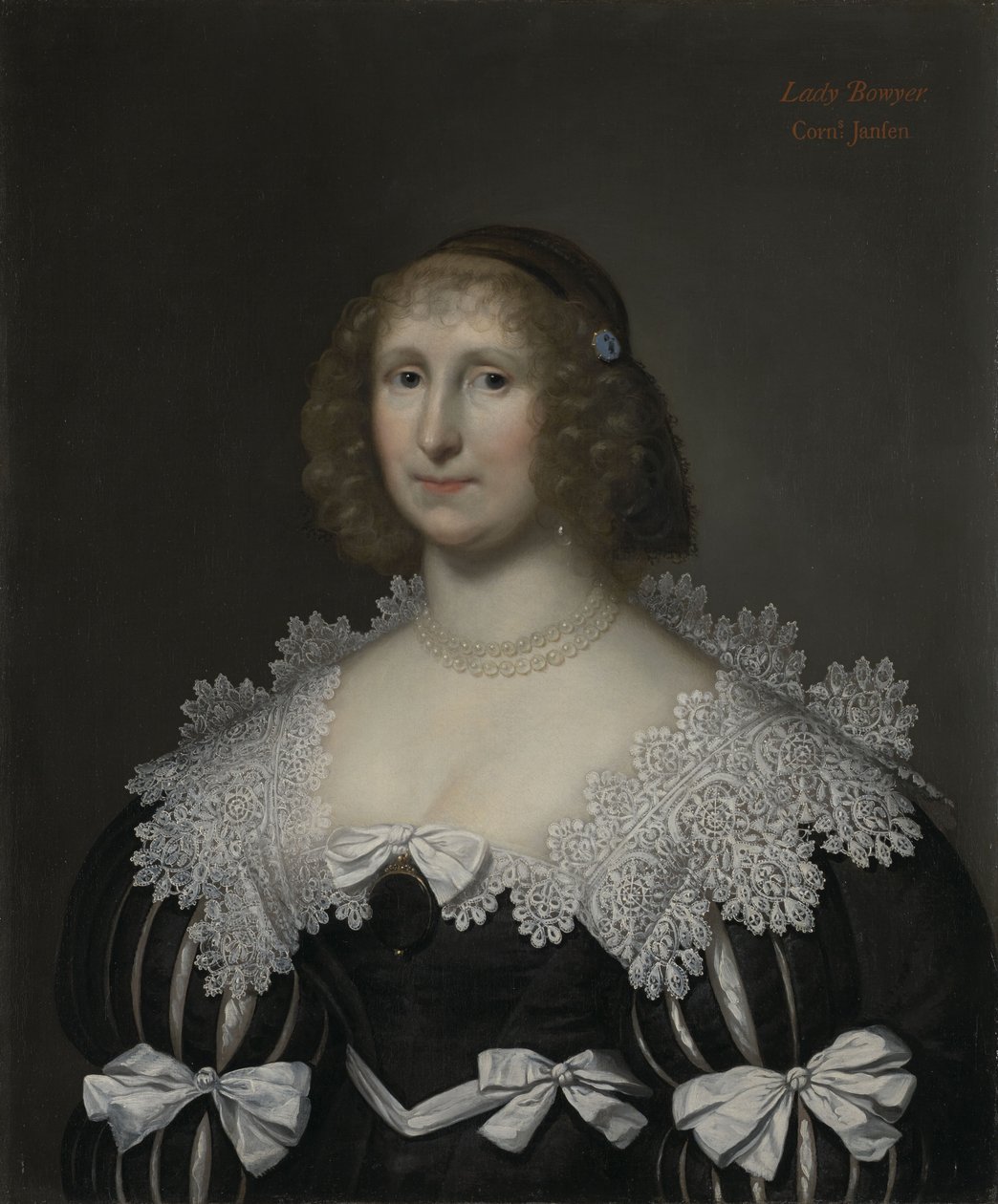 Portrait of Hester, Lady Bowyer (née Skeffington) av Cornelis Janssens van Ceulen