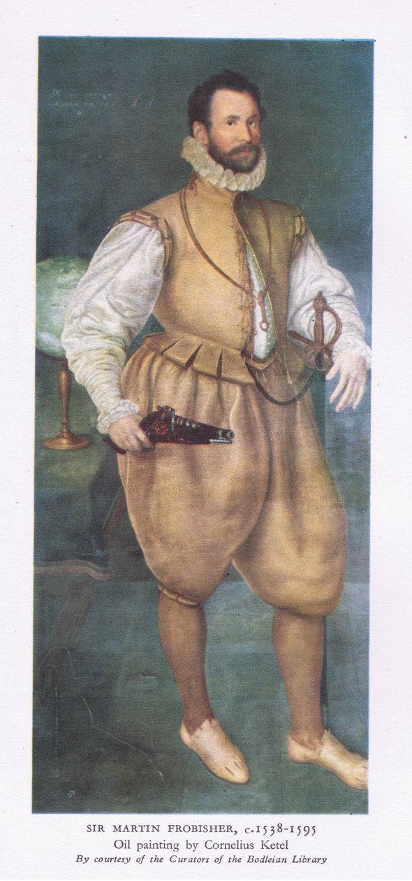 Sir Martin Frobisher (1538-1595), från British Adventure publicerad av Collins, 1947 av Cornelis Ketel
