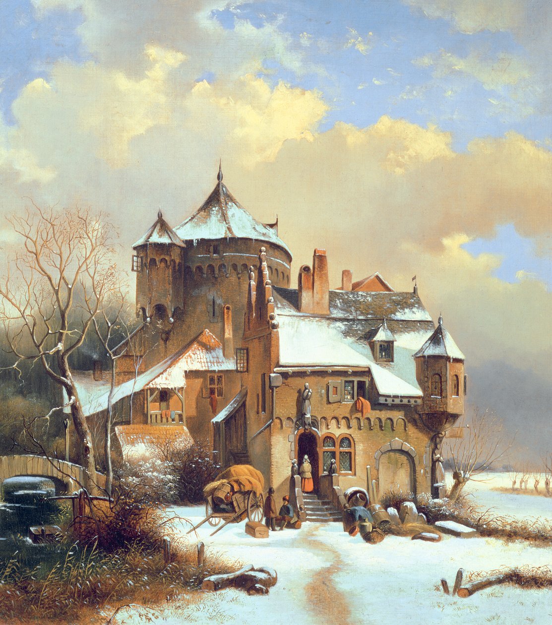 Holländsk vinterscen av Cornelis Kruseman