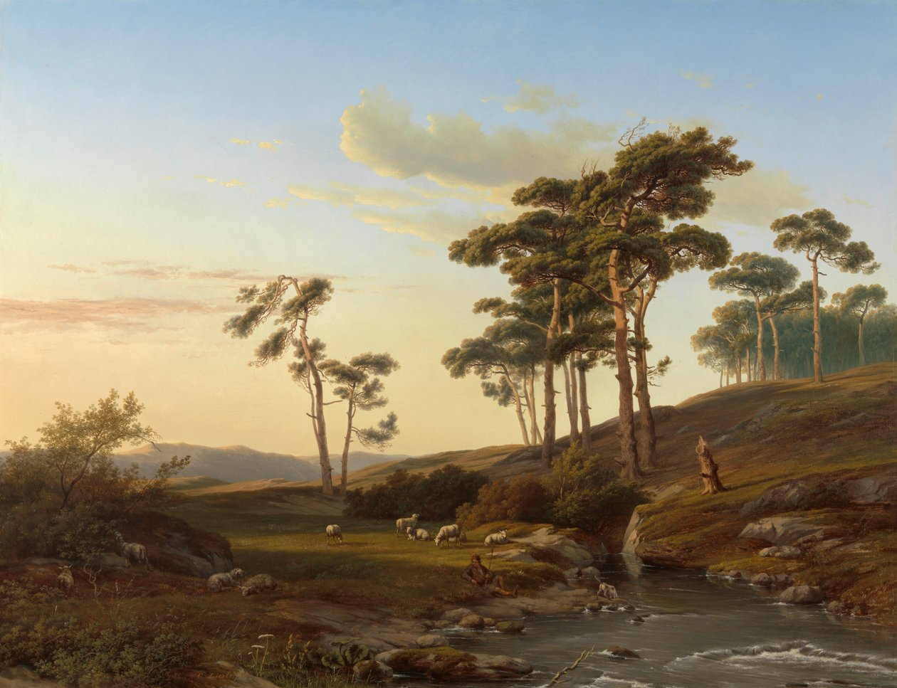 Twilight with Shepherd av Cornelis Lieste