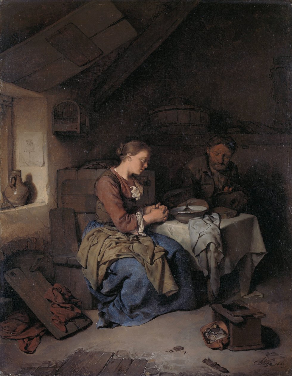 Saying Grace av Cornelis Pietersz Bega