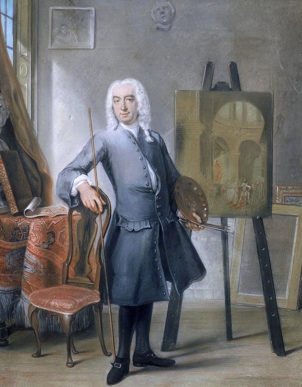 Zelfportret av Cornelis Troost