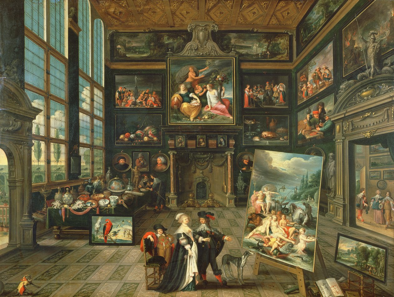 Interiör av ett galleri, 1637 av Cornelis de Baellieur