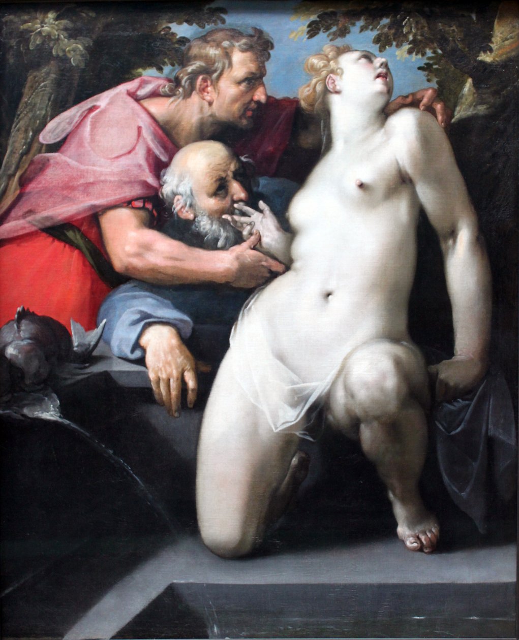 Susanna och de två gamla människorna av Cornelis van Haarlem