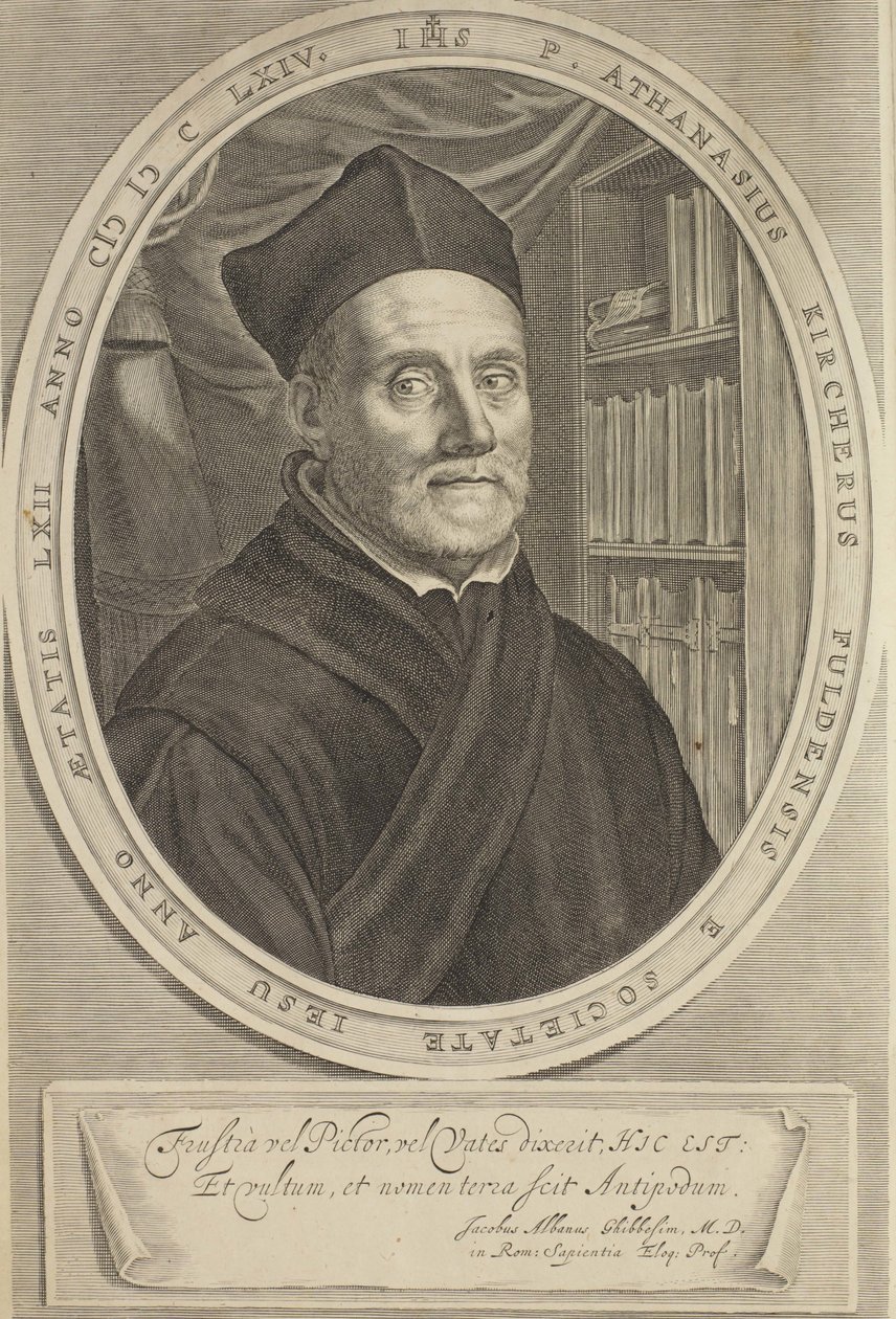 Porträtt av Athanasius Kircher 1602-1680, 1664 av Cornelis Abrahamsz. Bloemaert II