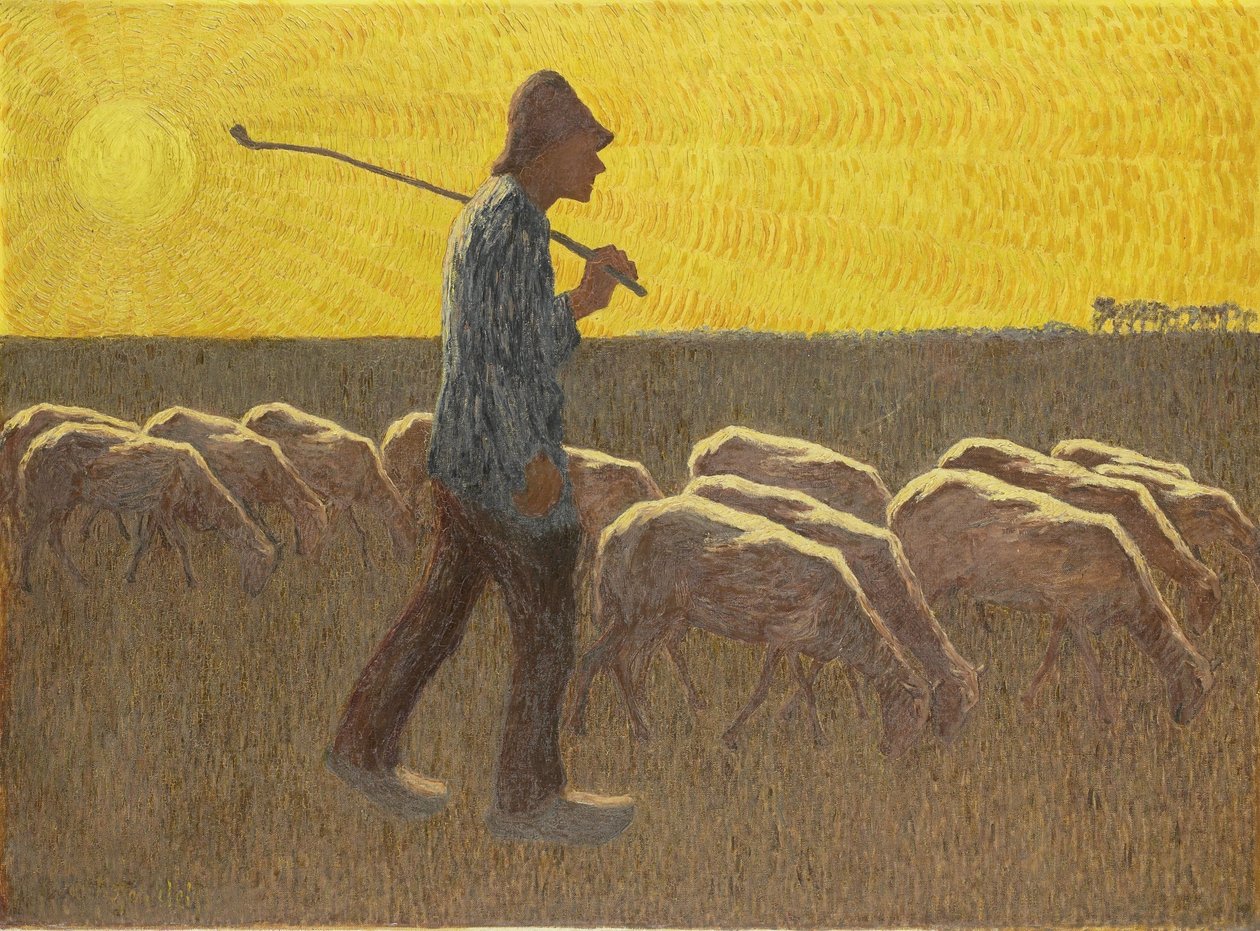 Herde med får, ca 1920 (olja på duk) av Cornelis Albert van Assendelft